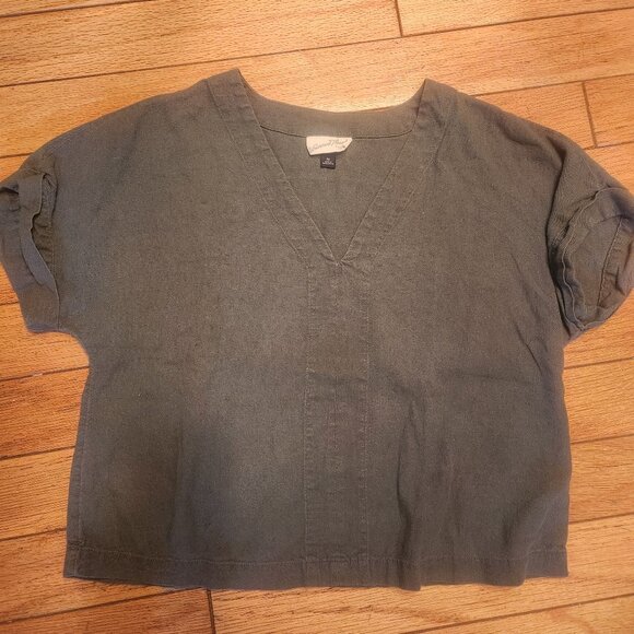 LINEN(LIKE) BLOUSE - Picture 1 of 2